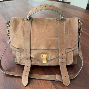 Proenza Schouler PS1 Top Handle Shoulder Bag. Cross body detail.